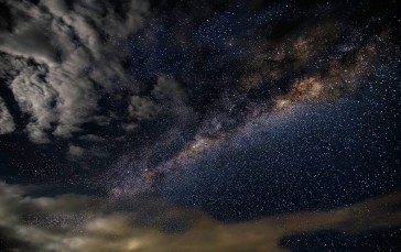 Stars, Night, Clouds Wallpaper