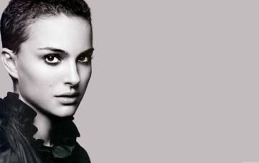 Women, Actress, Natalie Portman, Monochrome, Face, Short Hair Wallpaper