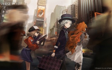 Reverse: 1999, Hat, Anime Girls, Walking Wallpaper