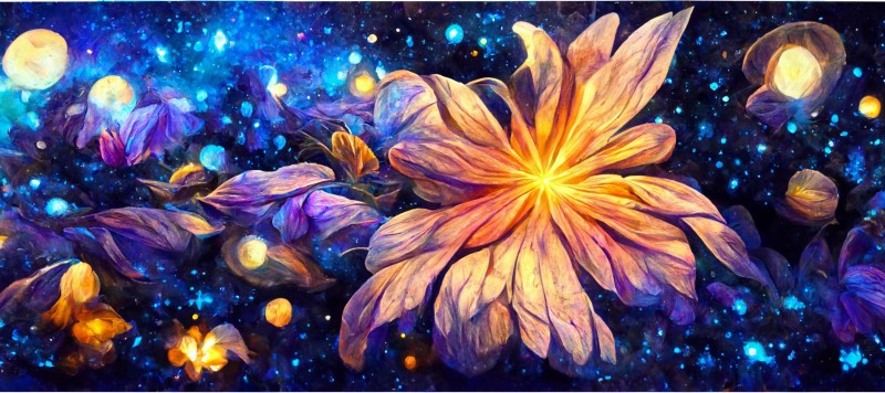 Flowers, Abstract, AI Art Wallpaper