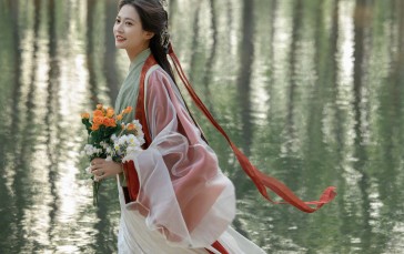 Hanfu, Asian, Women, Blurred, Blurry Background Wallpaper