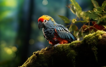 AI Art, Birds, Colorful, Parrot, Animals Wallpaper