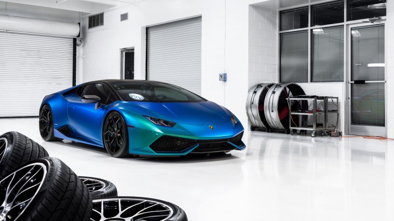 Lamborghini, Car, Vehicle, Blue Cars Wallpaper