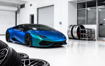 Lamborghini, Car, Vehicle, Blue Cars Wallpaper