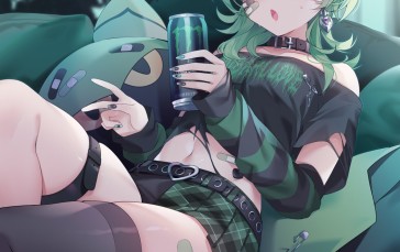 Anime, Anime Girls, Monster Energy, Band-Aid Wallpaper