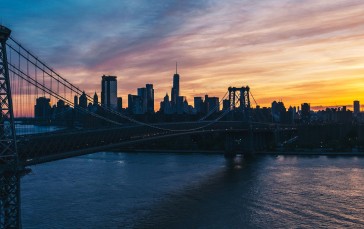 Bridge, City, New York City, Water Wallpaper