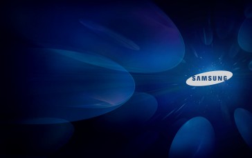 Samsung, Dark Background, Brand, Simple Background, Minimalism, Logo Wallpaper