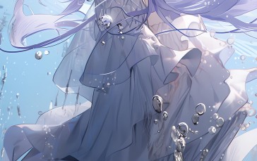 Anime, Anime Girls, Pixiv, AI Art, Water Wallpaper