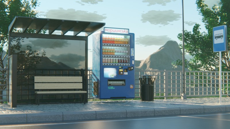 Vending Machine, Bus Stop, Blender, Street, Soda Wallpaper