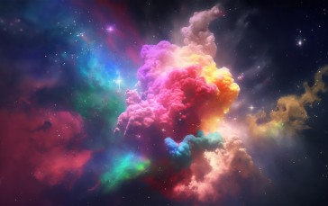 AI Art, Abstract, Colorful, Clouds Wallpaper