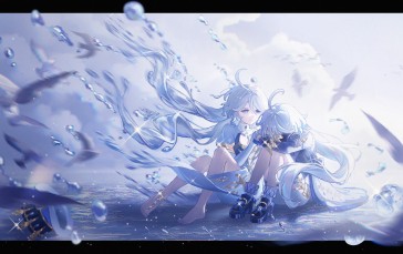 Anime, Anime Girls, Furina (Genshin Impact), Genshin Impact, Water Wallpaper