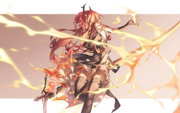 Arknights, Surtr (Arknights), Wushier, Anime Girls Wallpaper