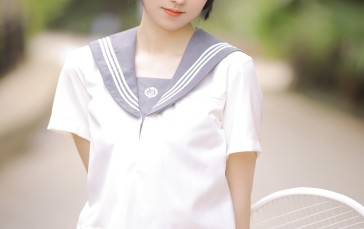 Women, Chinese, Asian, School Uniform Wallpaper