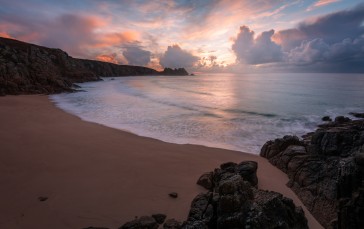 Beach, Landscape, Sunset, Clouds Wallpaper