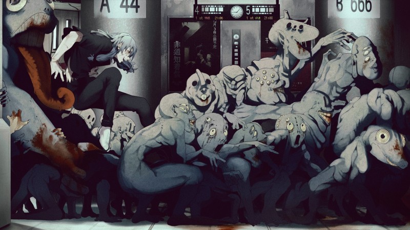 Mahito (Jujutsu Kaisen), Jujutsu Kaisen, Anime Boys, Creature, Long Hair, Smiling Wallpaper