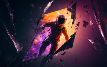 AI Art, Astronaut, Spacesuit, Space, Science Fiction Wallpaper