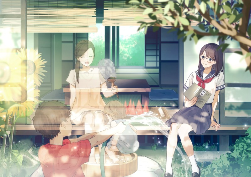 Anime, Anime Girls, Schoolgirl, School Uniform, Transparency Wallpaper