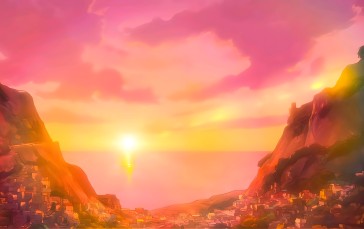 Hai to Gensou No Grimgar, Anime, Sunset, Landscape, Sky, Sea Wallpaper