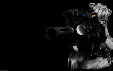 Simple Background, Rifles, Weapon, Black Background Wallpaper