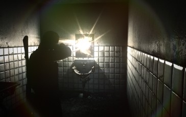 The Evil Within, Horror, Video Games, Mirror, Bathroom Wallpaper