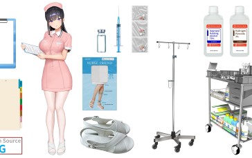 Template, Nurses, Black Background, Anime, Anime Girls, Dark Hair Wallpaper