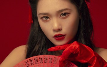 Yuan Yelang, Women, Asian, Brunette, Portrait, Gloves Wallpaper