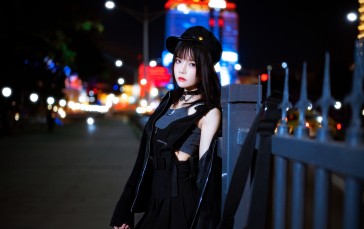 CherryNeko, Women, Model, Night, Urban Wallpaper