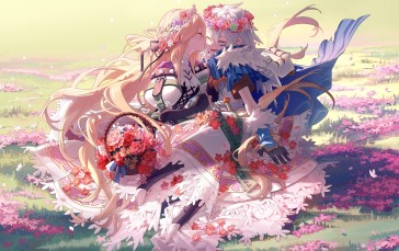 Anime, Pixiv, Anime Girls, Flowers Wallpaper