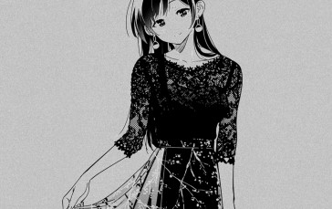 Chizuru Mizuhara, Manga, Anime Girls, Minimalism, Simple Background Wallpaper