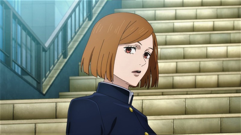 Kugisaki Nobara, Uniform, Stairs, Anime Wallpaper