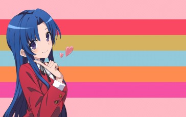 Anime Girls, Anime, Toradora!, Long Hair, Blue Hair, Red Jackets Wallpaper