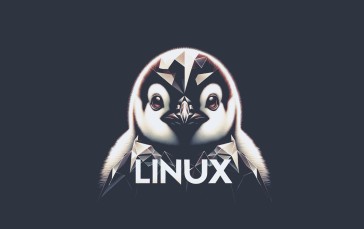 Linux, Simple Background, Minimalism, Penguins, Animals, Digital Art Wallpaper