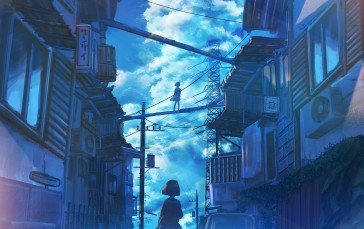 Papa No Iukoto Wo Kikinasai!, Anime, Urban, Anime Girls, Sky Wallpaper