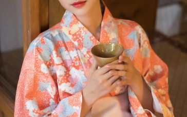 Women, Model, Asian, Brunette, Kimono Wallpaper