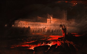 Pandemonium, Painting, John Martin, Red, Rome Wallpaper