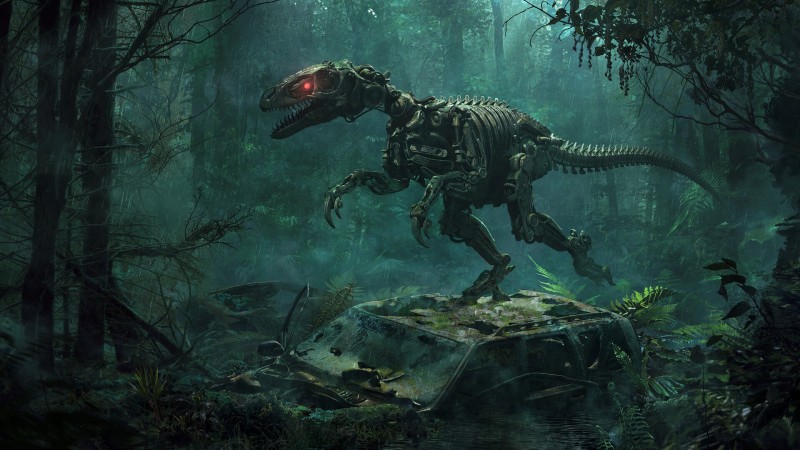 Dominic Van Velsen, CGI, Raptor, Dinosaurs, Science Fiction, Mech Animals Wallpaper