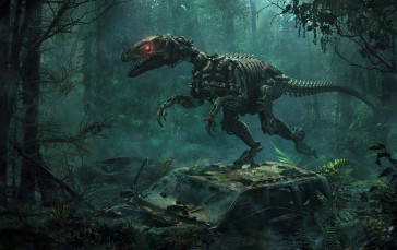 Dominic Van Velsen, CGI, Raptor, Dinosaurs, Science Fiction, Mech Animals Wallpaper