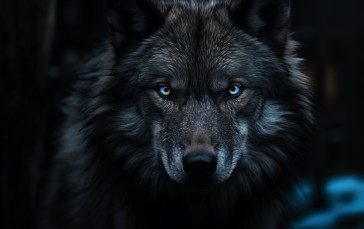 AI Art, Wolf, Eyes, Looking at Viewer, Animals Wallpaper