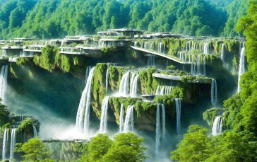 Nature, Waterfall, Water Wallpaper