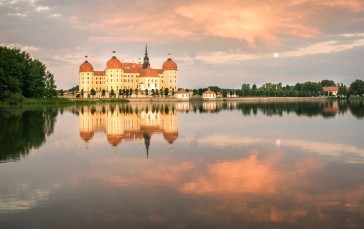Architecture, Castle, Old Building, Nature, Moritzburg Castle, Lake Wallpaper