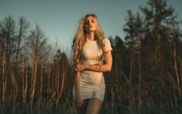 Jiri Tulach, Blonde, Dress, Model Wallpaper