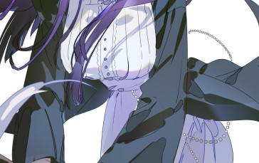 Anime, Anime Girls, Closed Mouth, Long Hair, Purple Hair, Purple Eyes Wallpaper