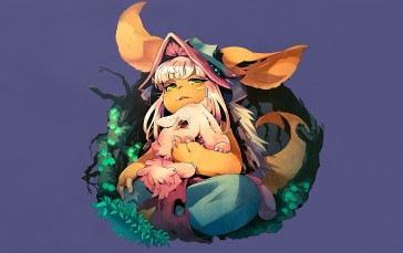 Nanachi (Made in Abyss), Mitty (Made in Abyss), Made in Abyss, Tail, Sitting, Looking at Viewer Wallpaper