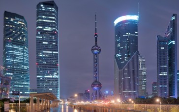 Trey Ratcliff, Photography, City, City Lights, Night, Shanghai Wallpaper