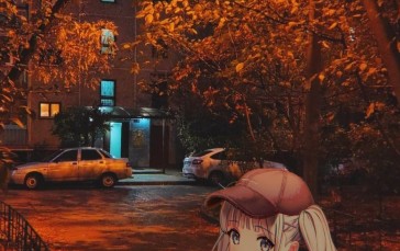Animeirl, Neighborhood, Anime Girls, Portrait Display Wallpaper