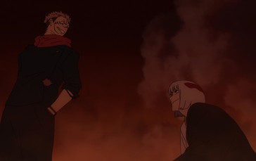 Sukuna, Jujutsu Kaisen, Yuji Itadori, Standing, Anime, Anime Screenshot Wallpaper