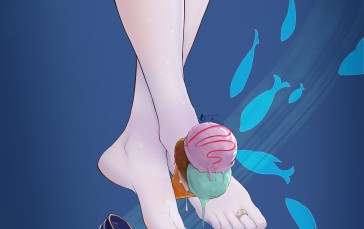 Feet, Feet Crossed, Foot Fetishism, Anime Girls, Portrait Display Wallpaper
