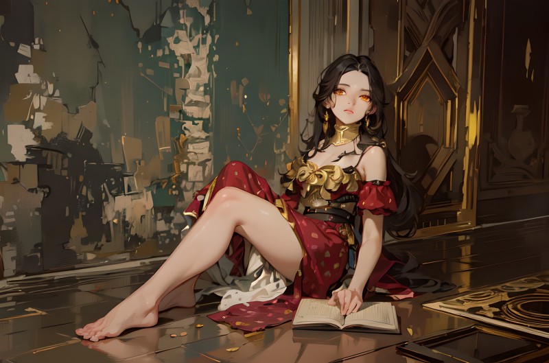 Belle (Model), Anime, Feet, Anime Girls, Long Hair Wallpaper