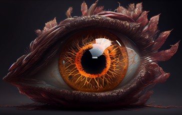 AI Art, Eyes, CGI Wallpaper