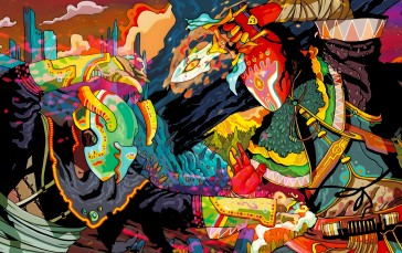 Colorful, Abstract, Bizarre, Digital Art Wallpaper